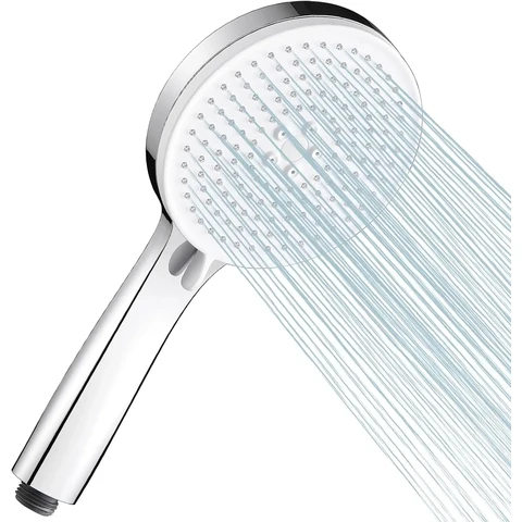 【Pommeau de douche rafraîchissant d'été】 Cobbe économiseur d'eau 5 modes de jet intérieur et extérieur sans flexible effet pluie pression amplifiée chrome anti-blocage