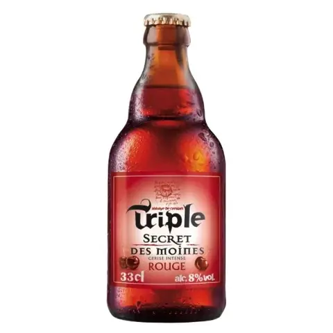 TRIPLE SECRET DES MOINES Bière rouge aromatisée Cerise Intense 8 % - 33 cl