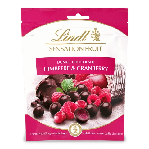 Lindt Sensation Fruit Snack Himbeere & Cranberry, 150 g