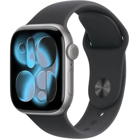 Apple Watch Series 11 GPS 46mm Space Grey Aluminium Case with Black Sport Band - M/L