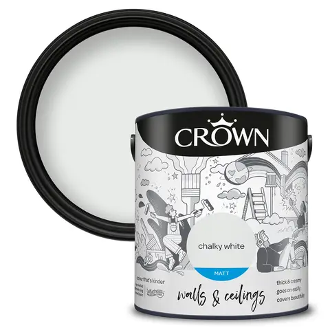 Crown Matt Emulsion Chalk White 2.5L