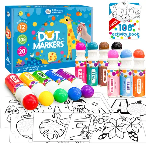 Jar Melo Washable Dot Markers 12 Colors