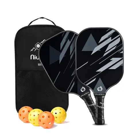 NIUPIPO Pickleball Paddles Set of 2 – Fiberglass Material, Polypropylene Honeycomb Core, USAPA Certified, Lightweight Design, Comfortable Grip, Ideal for Beginners & Intermediate Players, MX-25