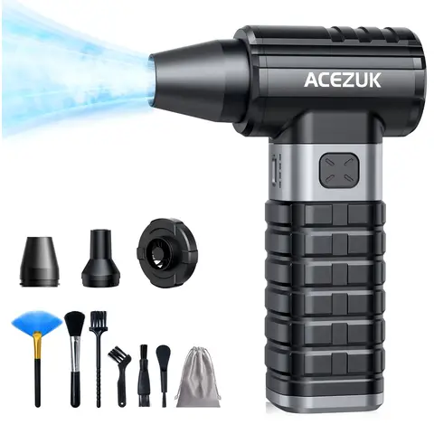 ACEZUK Elektrischer Luftgebläse, 200.000 U/min Hochgeschwindigkeit Akku-Gebläse für PC & Elektronik Reinigung, 10500 mAh Akku & 4 Geschwindigkeitsstufen, Tastatur Reiniger mit wiederaufladbarem Akku