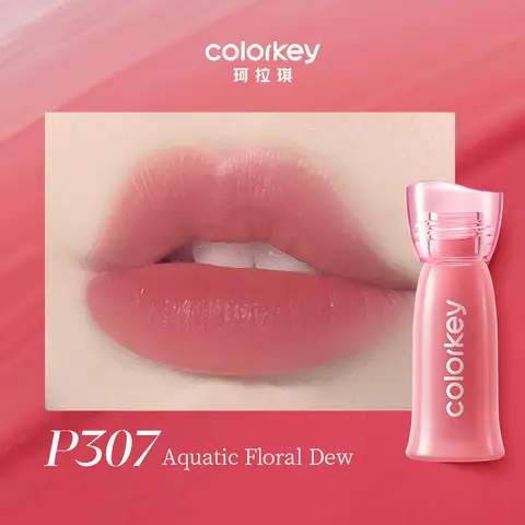 COLORKEY Brillant à Lèvres Mat Doux Aqua Gloss - #P307 - 1 g (Boîte Fenêtre)