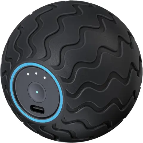 WaveSolo Série Wave - Massageur Bluetooth pour sportifs - Ballon de thérapie par vibrations pratique avec technologie QuietRoll - 3 fréquences de vibration réglables via l’application Therabody -