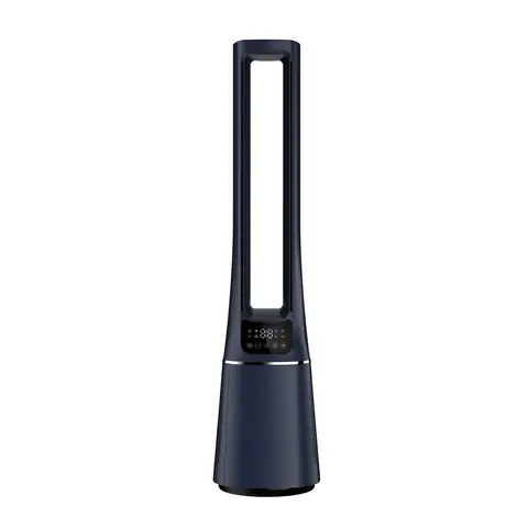 Midea Bladeless Fan - Dark Blue, Ultra Quiet Fan with LED Display, Smart App Control & Remote, HEPA Filter For Air Purify, 10 Speed Settings & 12H Timer