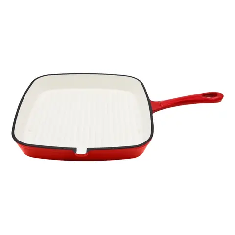 BLACKMOOR Cast Iron 23.5cm Griddle Pan - Red