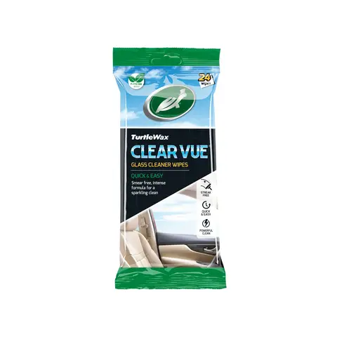 TURTLE WAX Clear Vue Glass Cleaner Wipes (Pack of 24)