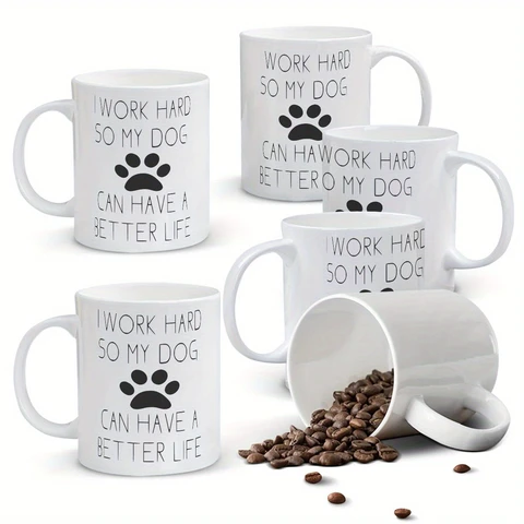 Alphynix I Work Hard So My Dog Can Have a Better Life - Funny Dog Lovers Mug - 11OZ Coffee Mug - Funny Gag Mug - 11OZ Coffee Mug - Employee, Boss - Perfect for Birthday, Women, or Friend