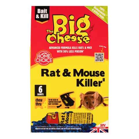 Big Cheese Rat and Mouse Killer Grain Sachets 6x25g