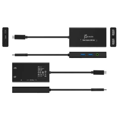 j5create JVA01 Video Capture USB™ Hub, Space Grey