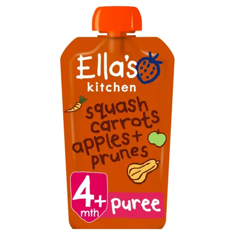 Ella's Kitchen Squash, Carrot, Apples, Prunes 4+ Months 120G