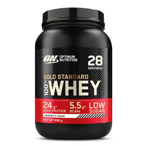 Optimum Nutrition GOLD STANDARD 100% WHEY PROTEIN Cookies & Cream 896 grams (28 Servings)