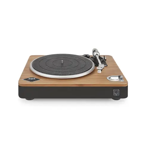 House of Marley Stir It Up Wireless Tourne Disque Vinyle - Platine Vinyle Bluetooth, 2 Vitesses, Conçue de Manière Durable pour Disques Vinyles, Préampli Intégré, avec Cellule Audio-Technica, Bambou