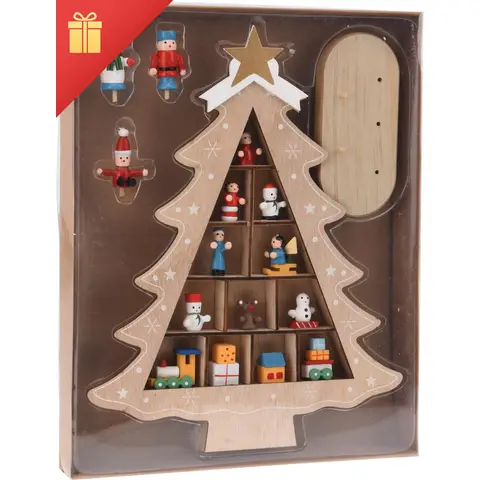 Koopman Boom met Hangdecoratie 30cm Natuur