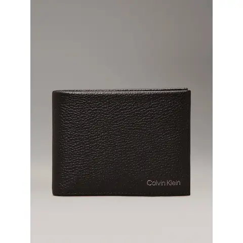 Calvin Klein Heren Leren RFID Billfold Portemonnee – Zwart – Eén Maat