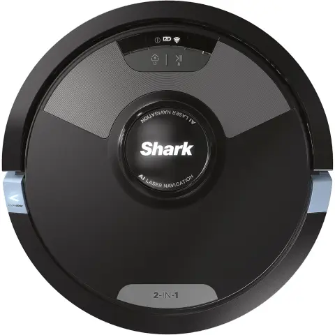 Shark AI Ultra 2-in-1 Saugroboter, Saugroboter mit Wischfunktion, Anti-Haar-Wickel, für Teppich und Hartboden, Staubsaugerroboter, 110 Min Laufzeit, manuelle und App-Steuerung, Schwarz, RV2600WDEU