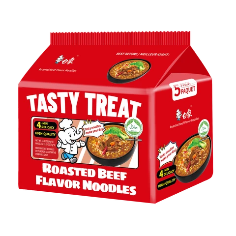 Bai Xiang rode stoofvlees smaak noedels 5x84g