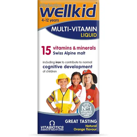 Vitabiotics Wellkid Multivitamin Daily Wellness Support Liquid - 150ml