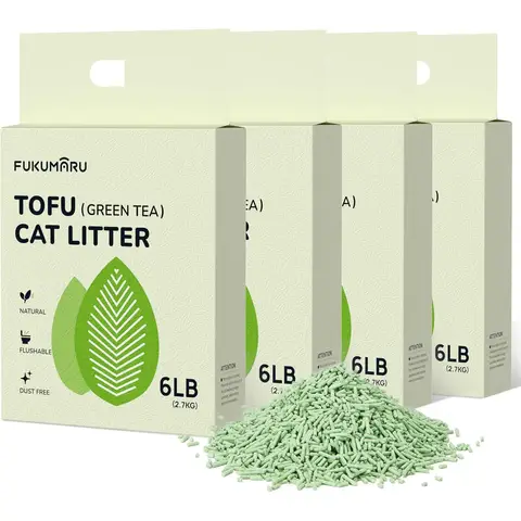 FUKUMARU Tofu cat litter(Green tea) 2.7kg*4 bags