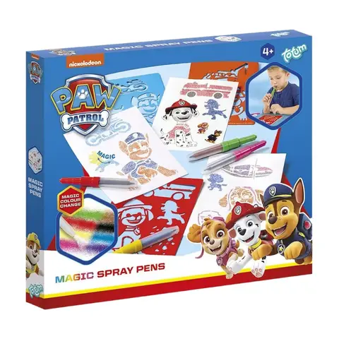 Totum PAW Patrol Magic Spray Pens Art Set, with Color-Change Pens & Templates