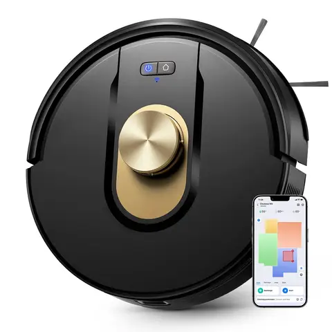 Vexilar W9 Robot Vacuum Cleaner with Mop, 8000Pa Robotic Vacuum with LiDAR Navigation, 15 No-Go Zones, 150Min Max Runtime, App Control, 3-in-1 Sweep and Mop Robot for Pet Hair, Carpet and Hard Floors