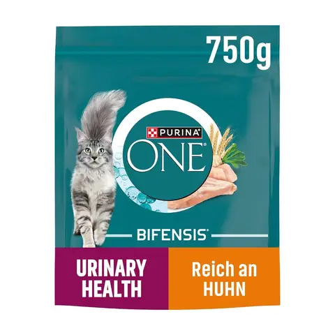 PURINA ONE BIFENSIS Urinary Health Trockenfutter für Katzen, reich an Huhn - 6 x 750g - Für die Harnwege