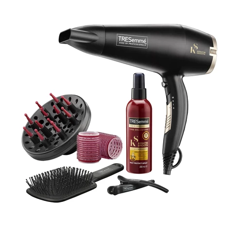 TRESemmé Keratin Volume Shine Blow Dry Collection – 2200W Power, Keratin Technology, 3 Heat/2 Speed Settings – Black, 5543BU
