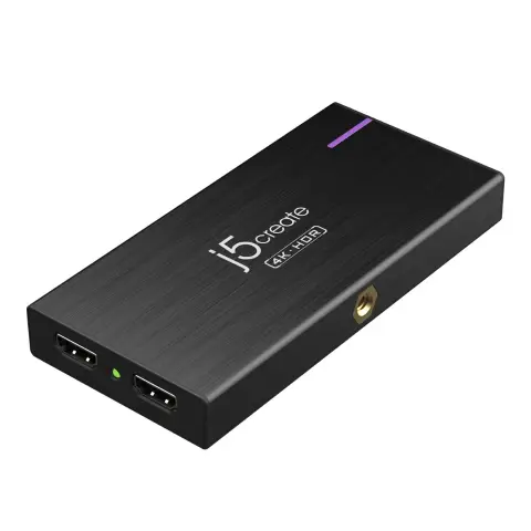 j5create JVA14 4K Game Capture Station, Black