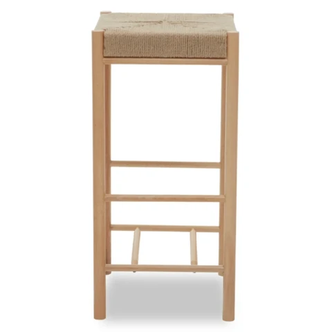 Interiors by Premier Bar Stool Bandar Beech Wood & Hemp Rope Natural