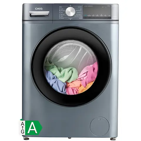 CHiQ Frontlader Waschmaschine 8 kg, Space Pro, große Trommel, Inverter-Motor, 1400 U/min, Smart-Programm, Dampffunktion, 15-Minuten-Schnellwaschgang, 16 Waschprogramme，Energy Class A