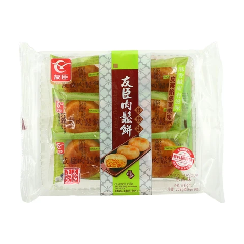 Youchen Pâtisserie au rousong de porc séché (pork floss) saveur oignon vert, 208 g