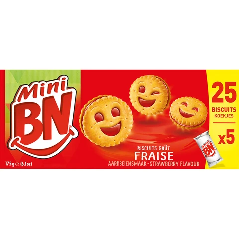 BN Biscuits mini goût fraise 175g
