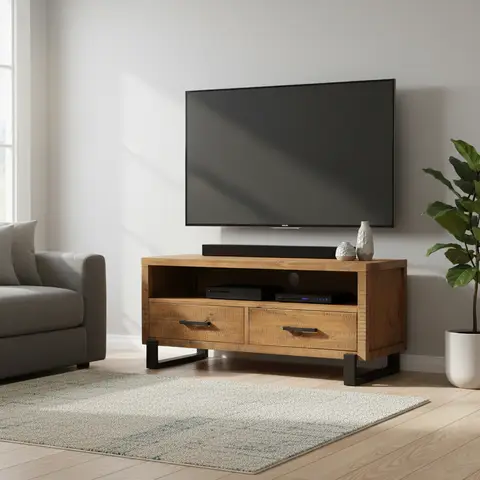 TV Unit Pembroke Pine Natural/Black L:100cm