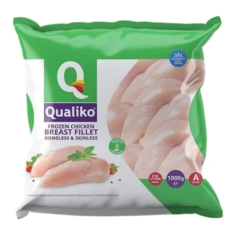 QUALIKO Blancs de poulet Halal surgelés - 1 kg