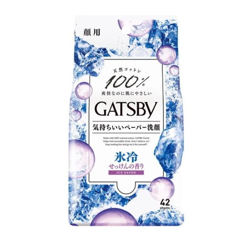 GATSBY Gesichtstücher – Ice (Seifenduft) 42 Stück