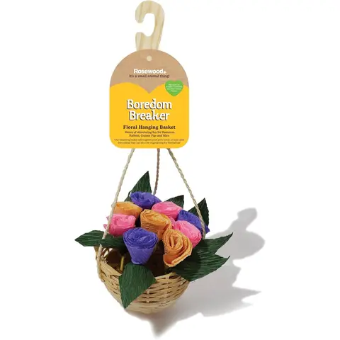 Rosewood Boredom Breaker Floral Hanging Basket Toy for Small Animals