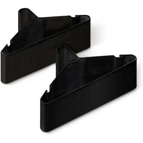 ANQI Plastic Clothes Hangers, Adult Size, Black, Pack of 50