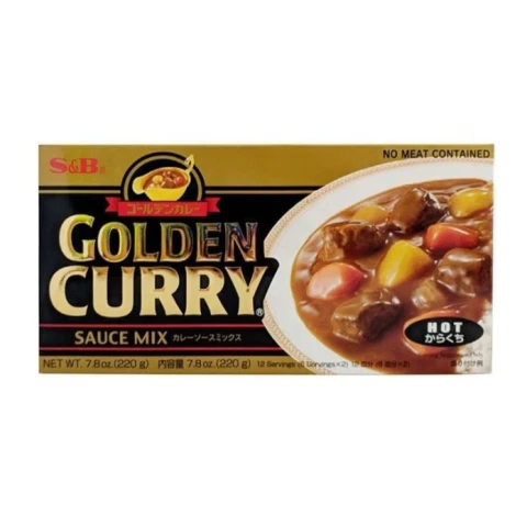 S&B Golden Curry Sauce Mix Hot 220g