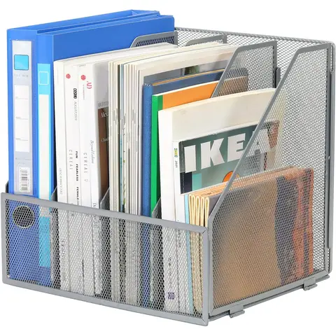 Senhoglb Desktop Metal A4 Magazine File Holder，Silver, New Year Sale , Top gift picks