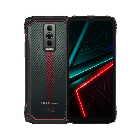 DOOGEE Blade 10 Energy Rugged Smartphone, 10.7mm Ultra-Thin, 6150mAh Battery, Android 15, 24GB RAM+128GB ROM, 6.56 in 90Hz Screen, 16MP+8MP Cameras, NFC, Dual SIM, Face ID