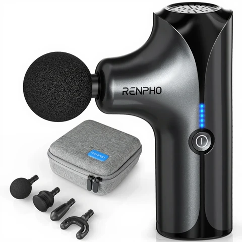 Renpho Mini Massage Gun with 4 Heads and 5 Speeds