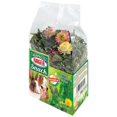 Perfecto Nager Snack Salbei, Löwenzahn & Minze Getreidefrei 100 g