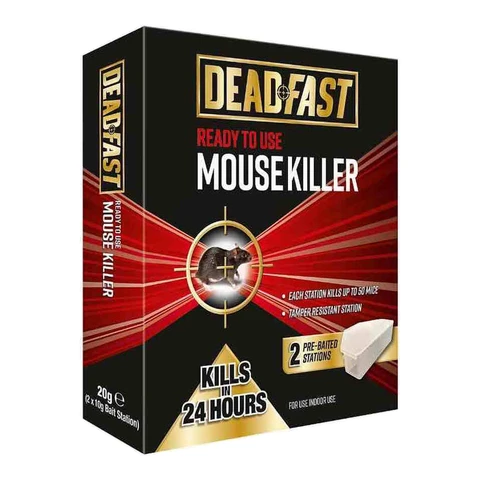 Deadfast Mouse Killer Bait Station Twin Pack 2x10g