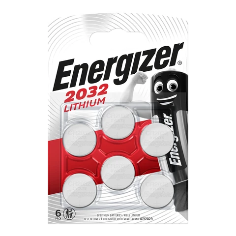 Energizer CR2032 Lithium Coin Batteries – Pack of 6