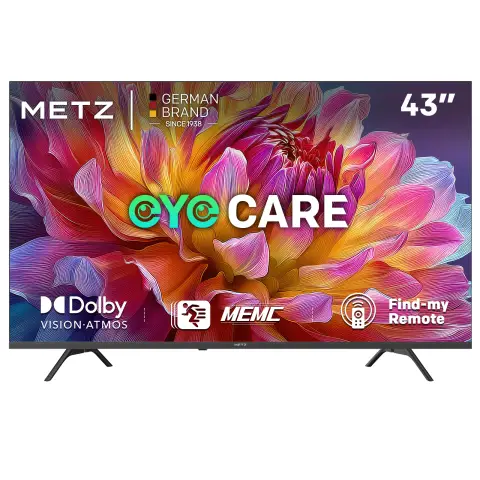 METZ UHD 43 Inch Smart TV, 43MUF7000Z, HDR10, Dolby Vision&Atmos, MEMC, Low Blue Light, Google TV, Googlecast,Tuner DVB-T/T2/C/S/S2