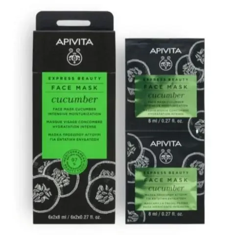 APIVITA Hydraterend Komkommermasker 12 x 8 ml