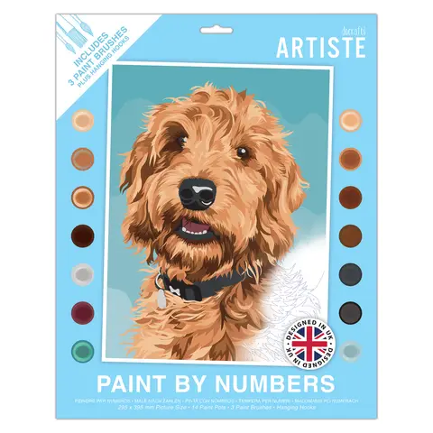 Artiste Paint By Numbers Playful Labradoodle