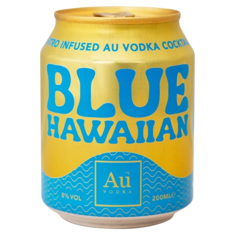AU VODKA BLUE HAWAIIAN COCKTAIL 200ML (ABV 8%)
